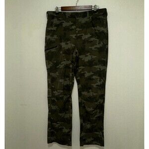 Eddie Bauer Men Pants Camouflage Green Hike Outdoor Cargo Army 36x32 (35x31.5)